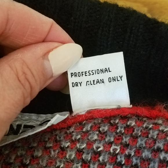 Vintage 80s Y2K Boho G. Londo Floral wool long open Sweater Coat - Picture 6 of 7